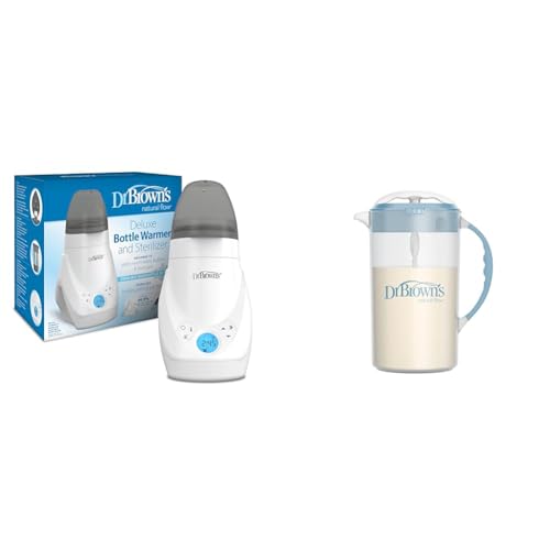 Dr. Browns Deluxe Baby Bottle Warmer, Sterilizer, 36oz Formula Mixing Pitcher with Adjustable Stopper and No Drip Spout