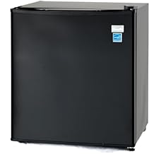 Avanti Mini Fridge Compact Refrigerator for Home Office or Dorm, Reversible Door and Adjustable Shelves, Full Range Temperature Control with Compressor Cooling and Automatic Defrost, 1.7-Cu.Ft., Black