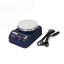 ULAB LED Hotplate Magnetic Stirrer, Stainless Steel with Ceramic Coated Hotplate, Heating Temperature up to 280C, USA Plug, 100V-120V/50Hz/60Hz, UMP1006