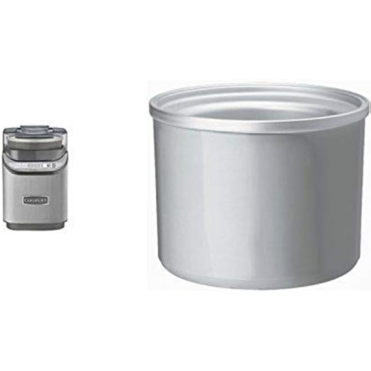 ICE-70 Electronic Ice Cream Maker, Brushed Chrome & Cuisinart ICE-30RFB 2-Quart Freezer Bowl