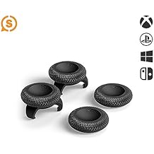 SCUF Control Thumbstick Grips - 4 Pack with 2 Bases - Tactic - Joystick Thumb Grips For Xbox One and Xbox Series X & S, PS4, PS5, Nintendo Switch Pro Controller - Blue