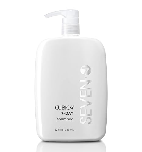 SEVEN Haircare Cubica 7-DAY Shampoo for Women, Men, All Hair Types, Add Shine and Moisture to Hair, Sulfate & Paraben Free, Cruelty Free with Biotin + Green Tea Extract, Made in USA