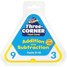 Trend Enterprises: Three-Corner Addition and Subtraction Flash Cards, T1670, Interactive Self-Checking, Exciting Way for Everyone to Learn, 48 Two-Sided Cards Included, Ages 6 and Up