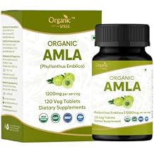 ORGANIC SPREE Amla 120 Tablets USDA Organic Indian Gooseberry Rich in Vitamin C & Supports Immune Health*