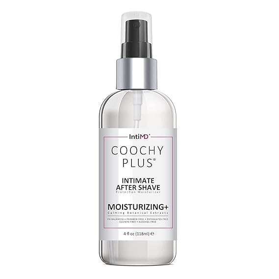IntiMD COOCHY Intimate After Shave Protection Moisturizer Plus By : Delicate Soothing Mist For The Pubic Area & Armpits Antioxidant Formula For Razor Burns, Itchiness & Ingrown Hairs
