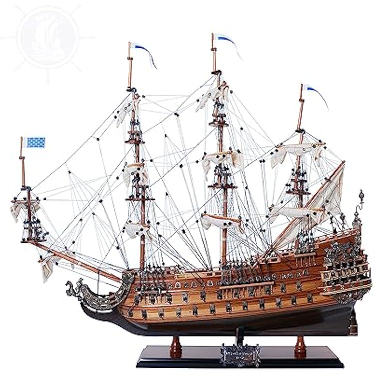 Old Modern Handicrafts Soleil Royal Model Ship - Museum Quality Ship Model for Home & Office - Fully Assembled - 28.0L x 10.0W x 27.0H Inches