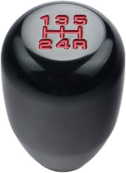 DEWHEL 5 Speed Manual Gearbox Shift Knob M12x1.25 Screw On Aluminum Black