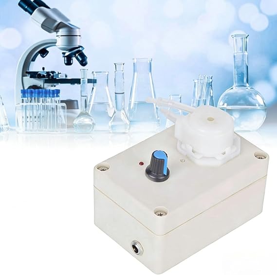 Mini Peristaltic Pump, 50/60HZ Industrial Peristaltic Liquid Pump 1ml-250ml/min Adjustable Flowing Dosing Pump with Adapter for Aquarium Lab Analytical Experimental Use, US Plug 110240V