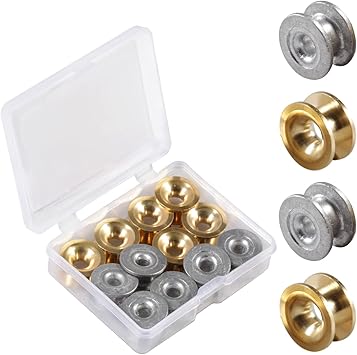 SPEEDWOX 12 Pcs Grass Trimmer Head Eyelets Sleeve String Trimmer Garden Brush Cutter Parts Accessories Replacement Parts for Engine String Trimmers with Plastic Storage Box