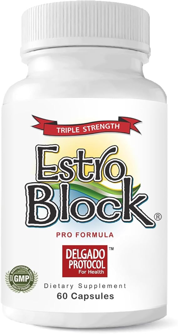 Estroblock PRO Triple Strength - 60 Capsules, DIM & Indole 3-Carbinol for Natural Hormonal Hormone Balance, Acne - Anti Toxic Estrogen Aromatase Inhibitor Blocker. Soy Free, Dairy Free, Non-GMO 1