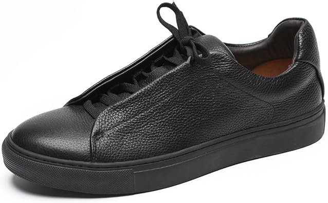 Sneakers for Men - Genuine Leather Slip On Walking Shoes
