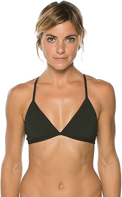 JOLYN Triangle Tie-Back Athletic Bikini Top for Competitive Swimming, Lifeguarding, Medium Coverage Womens Swimsuit Top