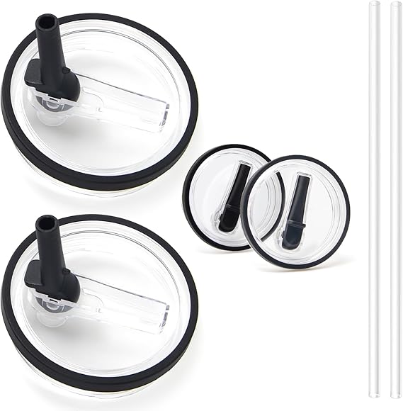 2 Pack 40 oz Tumbler Flip Straw Lid Replacement Fit for Stanley Quencher, Leak Proof for Stanley Lid Replacement Spill Proof Reusable Tumbler Cover Compatible with 40oz Stanley Cup Accessories