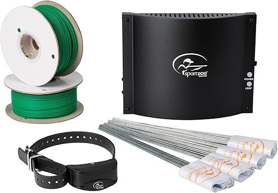 SportDOG Brand Rechargeable In-Ground Fence System - Waterproof, Rechargeable Collar with Tone, Vibrate, and Static - Expandable to Contain Unlimited Dogs