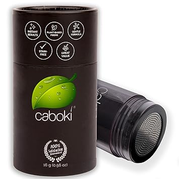 Caboki Hair Fibers for Thinning Hair Natural Plant-Based Hair Powder for Men & Women Instantly Thicker Fuller Looking Hair Clean Ingredients 16g, 40-Day Supply - Auburn